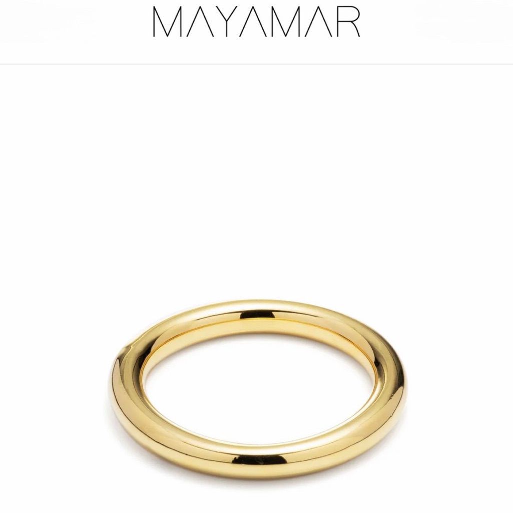 Heavy Plating 24k Gold Tubular Bangle